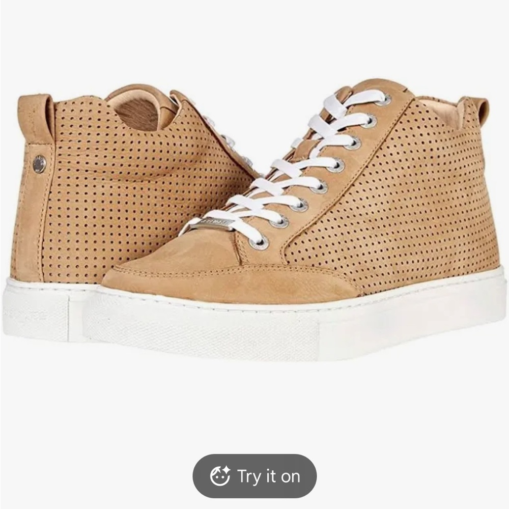 J Slides Taupe Ludow High Top Sneakers sz-10